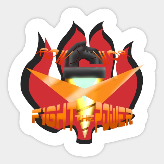 FIGHT THE POWER Sticker by Brojiro